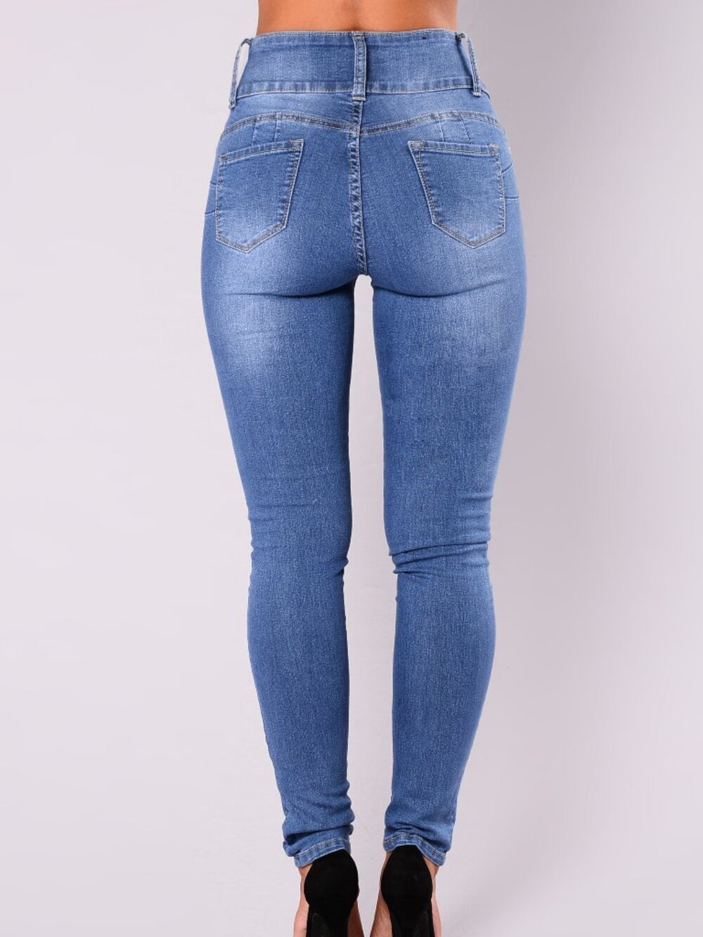 💛3 for $36💛 U.W.J. Medium Wash Skinny Jeans (sold through Fashion Nova) - Picture 2 of 4